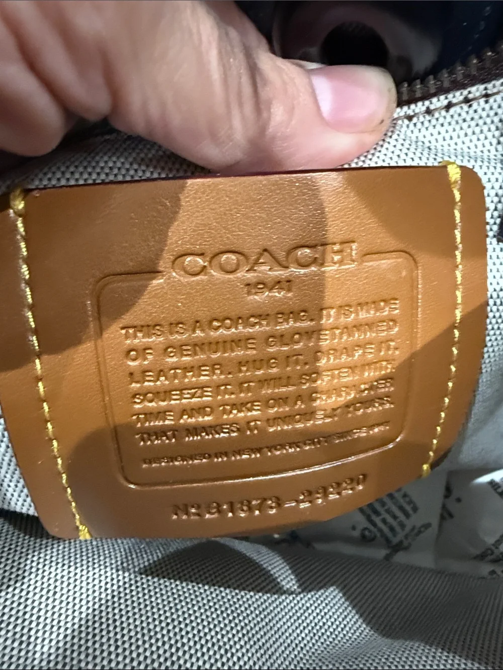Coach Page 27 Blue Pebbled Leather Shoulder Bag